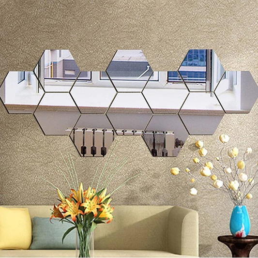 Hexagon Acrylic Mirror Wall Decor