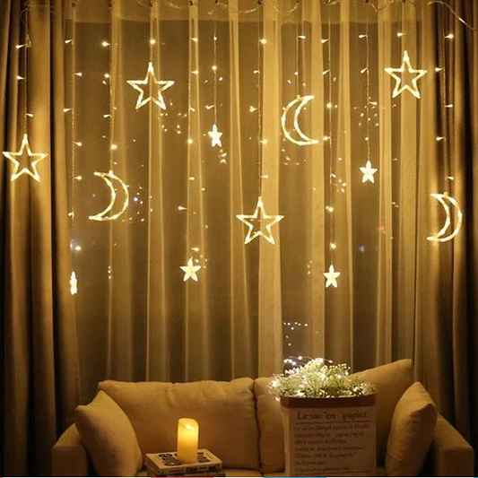 Moon and Stars Curtain Lights